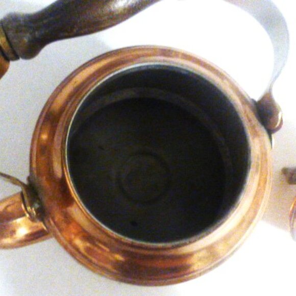 Unmarked COPPER TEA KETTLE Teapot Copper Tea Pot Vintage Teapot Vintage Kettle - Picture 7 of 8